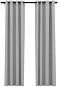 Závěs SHUMEE Zatemňovací závěsy s kroužky vzhled lnu, 2 ks, 140 × 245 cm, šedé - Závěs