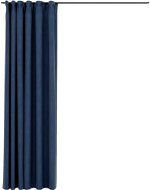 SHUMEE Zatemňovací závěsy s háčky vzhled lnu, 290 × 245 cm, modré - Závěs