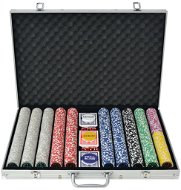 Shumee Poker sada 1000 laserových žetónov hliník - Kartová hra