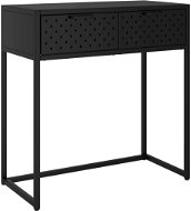 SHUMEE Konzolový stolík oceľový, čierny, 72 × 35 × 75 cm - Konzolový stolík