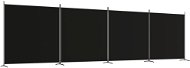 SHUMEE čtyřdílný paraván černý, 698 × 180 cm - Paraván