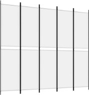 SHUMEE pětidílný paraván bílý, 250 × 220 cm - Paraván