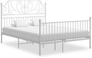 SHUMEE Rám postele bílý, lakovaný kov, 160 × 200 cm - Rám postele