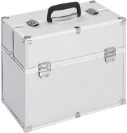 Shumee Kosmetický kufřík 37 × 24 × 35 cm, stříbrný hliník - Makeup Case