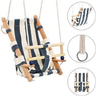 Shumee Hojdačka pre batoľatá s bezpečnostným pásom, bavlna, drevo - Hojdačka