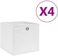 Shumee Úložné boxy 4 ks netkaná textilie 28 × 28 × 28 cm bílé - Úložný box
