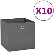 Úložný box Shumee Úložné boxy 10 ks netkaná textilie 28 × 28 × 28 cm šedé - Úložný box