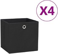 Shumee Úložné boxy 4 ks netkaná textilie 28 × 28 × 28 cm černé - Úložný box