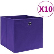 Shumee Úložné boxy 10 ks netkaná textilie 28 × 28 × 28 cm fialové - Storage Box