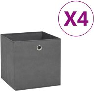 Shumee Úložné boxy 4 ks netkaná textilie 28 × 28 × 28 cm šedé - Úložný box
