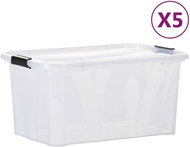 Shumee Úložné boxy s víky 5 ks průhledné 14 l - Storage Box