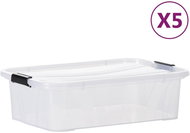 Shumee Úložné boxy s víky 5 ks průhledné 7 l - Storage Box