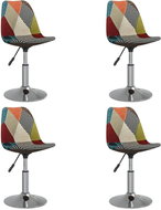 Shumee Otočné jídelní židle 4 ks patchwork textil - Jídelní židle