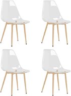 Shumee Jídelní židle 4 ks průhledné PET - Jídelní židle