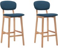 Shumee Barové stoličky 2 ks modré textil, 289371 - Barová stolička