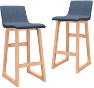 Shumee Barové židle 2 ks modré textil - Barová židle