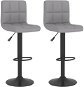 Shumee Barové stoličky 2 ks svetlosivé textil, 334282 - Barová stolička
