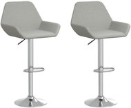 Shumee Barové židle 2 ks světle šedé textil - Barová židle
