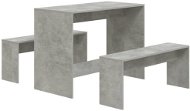 Shumee 3dílný jídelní set betonově šedý dřevotříska - Jídelní set