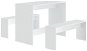 Jedálenská súprava Shumee 3-dielny jedálenský set biely drevotrieska - Jídelní set