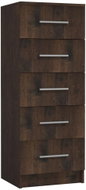 Shumee Vysoká komoda se zásuvkami kouřový dub 41 × 35 × 106cm dřevotříska - Chest of Drawers