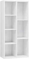 Knihovna Shumee Knihovna bílá s vysokým leskem 50 × 25 × 106 cm dřevotříska - Knihovna