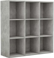 Shumee Knižnica betónovo sivá 98 × 30 × 98 cm drevotrieska - Knižnica