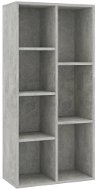 Shumee Knižnica betónovo sivá 50 × 25 × 106 cm drevotrieska - Knižnica