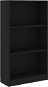 Regál Shumee 3patrová knihovna černá 60 × 24 × 109 cm kompozitní dřevo - Regál