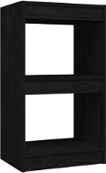 Shumee Knižnica čierna 40 × 30 × 71,5 cm masívna borovica - Knižnica