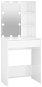 Shumee Toaletný stolík s LED lesklý biely 60 × 40 × 140 cm - Toaletný stolík