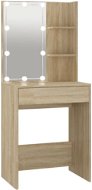 Shumee Toaletný stolík s LED dub sonoma 60 × 40 × 140 cm - Toaletný stolík