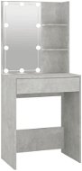 Shumee Toaletný stolík s LED betónovo sivý 60 × 40 × 140 cm - Toaletný stolík