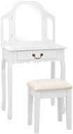 Shumee Toaletný stolík so stoličkou biely 65 × 36 × 128 cm paulovnia MDF - Toaletný stolík