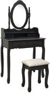 Shumee Toaletný stolík so stoličkou čierny 75 × 69 × 140 cm pavlovnia - Toaletný stolík