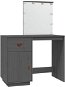Shumee Toaletný stolík s LED sivý 95 × 50 × 133,5 cm masívna borovica - Toaletný stolík