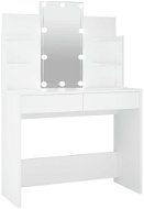 Shumee Toaletný stolík s LED biely 96 × 40 × 142 cm - Toaletný stolík