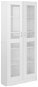 Shumee Prosklená skříň bílá vysoký lesk 82,5 × 30,5 × 185,5 cm dřevotříska - Vitrína