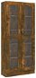 Vitrína Shumee Vitrína dymový dub 82,5 × 30,5 × 185,5 cm kompozitné drevo - Vitrína