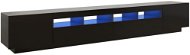 Shumee TV skrinka s LED osvetlením čierna 260 × 35 × 40 cm - TV stolík