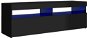 Shumee TV skříňka s LED osvětlením černá s vysokým leskem 120 × 35 × 40 cm - TV stolek
