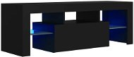 Shumee TV skrinka s LED osvetlením čierna 120 × 35 × 40 cm - TV stolík