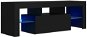 Shumee TV skříňka s LED osvětlením černá 120 × 35 × 40 cm - TV Table