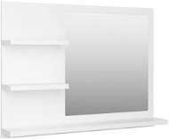 Zrkadlo Shumee Kúpeľňové zrkadlo biele 60 × 10,5 × 45 cm drevotrieska - Zrcadlo