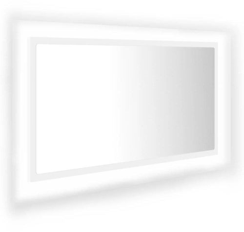 Shumee LED koupelnové zrcadlo bílé 80 × 8,5 × 37 cm akrylové - Zrcadlo - Hlavní obrázek