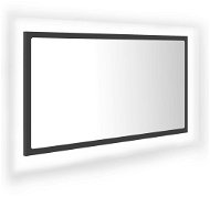 Shumee LED kúpeľňové zrkadlo sivé 80 × 8,5 × 37 cm drevotrieska - Zrkadlo