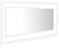 Shumee LED koupelnové zrcadlo bílé s leskem 100 × 8,5 × 37cm dřevotříska - Zrcadlo