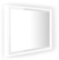 Shumee LED kúpeľňové zrkadlo biele vysoký lesk 60 × 8,5 × 37 cm drevotrieska - Zrkadlo