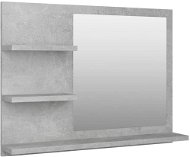 Zrkadlo Shumee Kúpeľňové zrkadlo betónovo sivé 60 × 10,5 × 45 cm drevotrieska - Zrcadlo