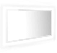 Shumee LED kúpeľňové zrkadlo biele vysoký lesk 90 × 8,5 × 37cm drevotrieska - Zrkadlo